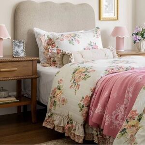 Twin/Twin XL Printed Floral Double Ruffle Comforter Set-Threshold Studio McGee